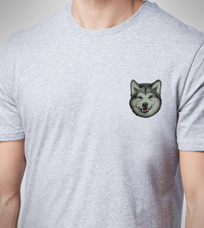 Siberian Husky Face Embroidery Design