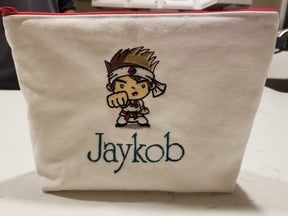 Spirited Taekwondo Kid Embroidery Design