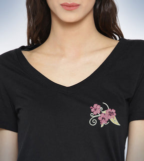 Spectacular Cherry Blossom Flowers Embroidery Design