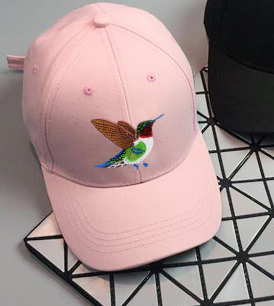Colorful Soaring Humming Bird Embroidery Design