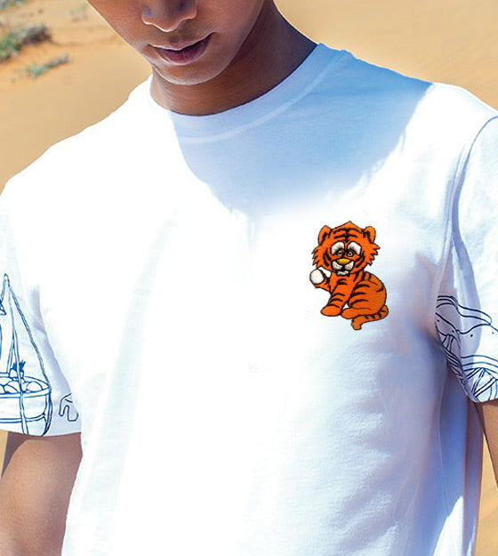 Adorable Baby Tiger Cub Digital Embroidery Design