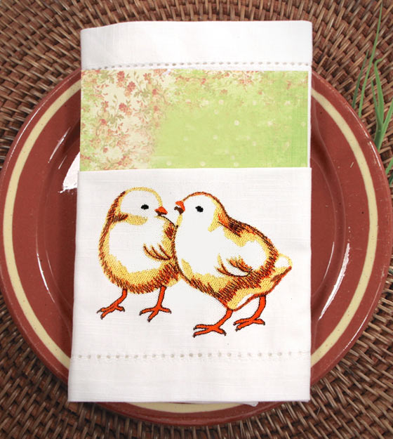 Playful Vibrant Chicks Digital Embroidery Design