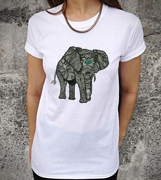 Mandala Elephant Embroidery Design