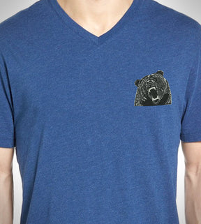 Wild Roaring Bear Embroidery Design
