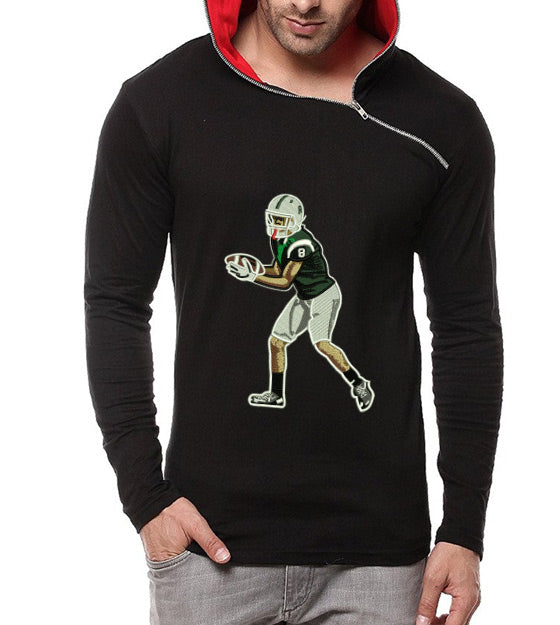 Sturdy and Lively Quarterback Embroidery Design