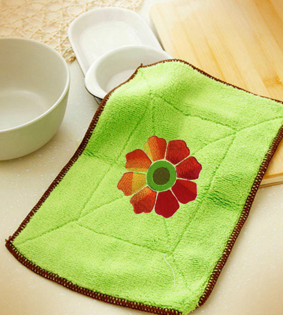 Exotic Colorful Flower Embroidery Design