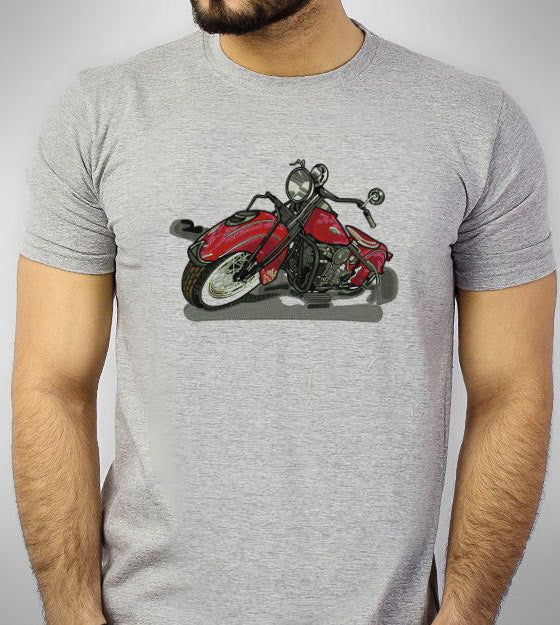 Fierce Red Flaming Bike Embroidery Design