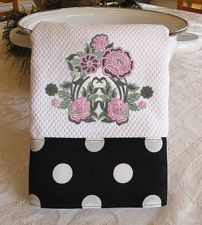 Subtly Detailed Flower Quilting Embroidery Design