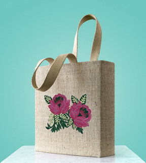 Punky Pretty Pink Flowers Embroidery Design