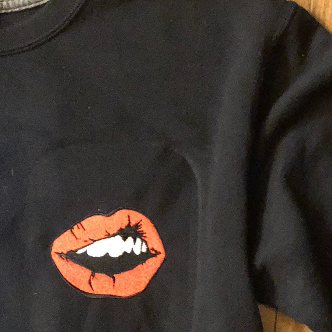 Perfectly Succulent Red Lips Embroidery Design