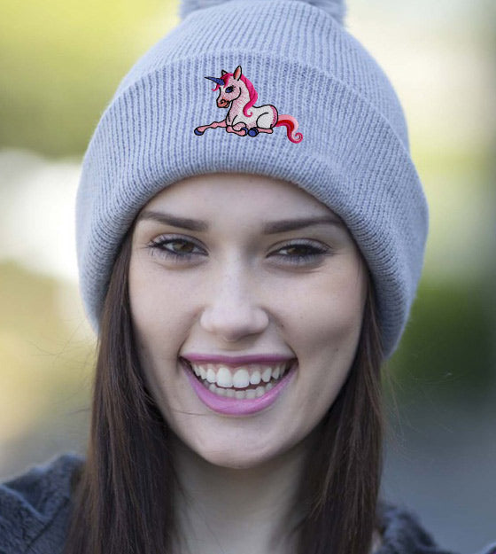 Cute Sitting Unicorn Embroidery Design