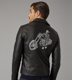 Skeleton Chopper Rider Embroidery Design