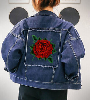 Red Rose Embroidery Design