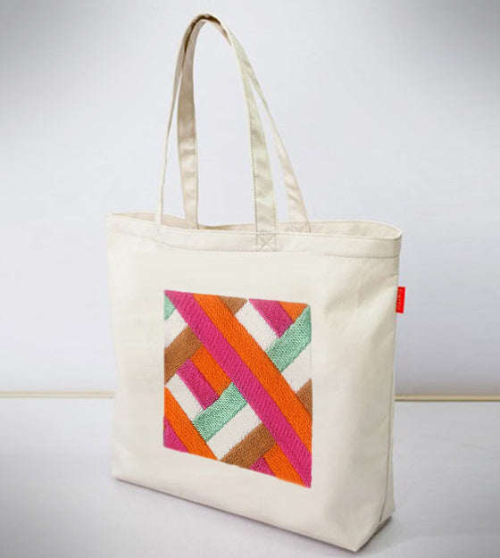 Multicolored Geometric Pattern Embroidery Design