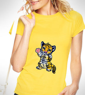 Cute Baby Tiger Cub Embroidery Design