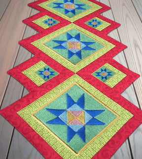 Geometric Rhombus Quilt Block Embroidery Design
