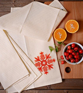 Orange Pineapple Geometric Embroidery Design