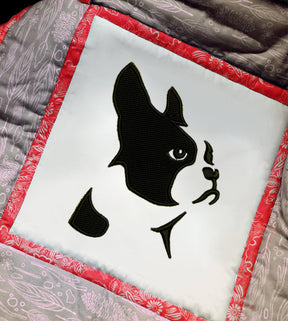 Boston Terrier Dog Embroidery Design