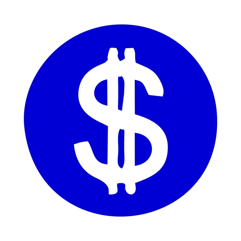 Impressive Dollar Sign Symbol 4th of July Vector Art