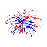 Independence Day Fireworks Embroidery Design in USA