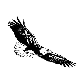 Gliding Bald Eagle Silhouette Art