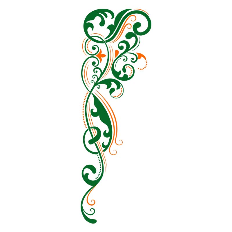 Elegant Floral Vine Embroidery Design