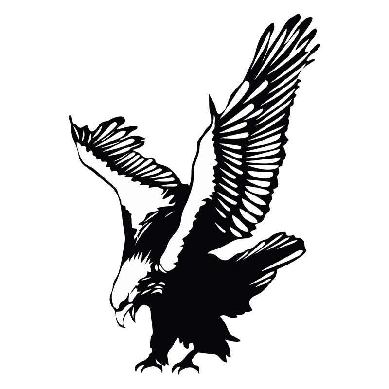 Nabbing Bald Eagle Silhouette Art