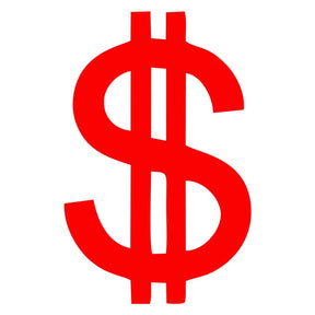 Radiant Red Dollar Sign Vector Art
