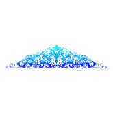 Blue Accented Intricate Border Vector Art