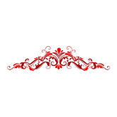 Red and Maroon Intricate Border Vector Art