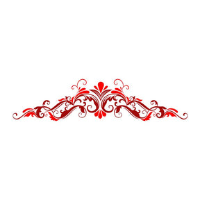 Red and Maroon Intricate Border Vector Art