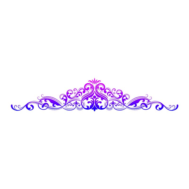 Purple Accented Meticulous Border Vector Art