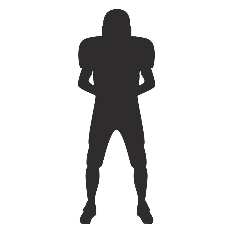 Rugby Player Silhouette Art