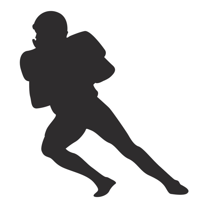 Rugby Player Tackling Silhouette Art