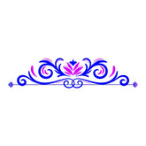 Intricate Neon Border Vector Art