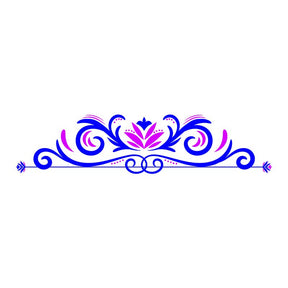Intricate Neon Border Vector Art
