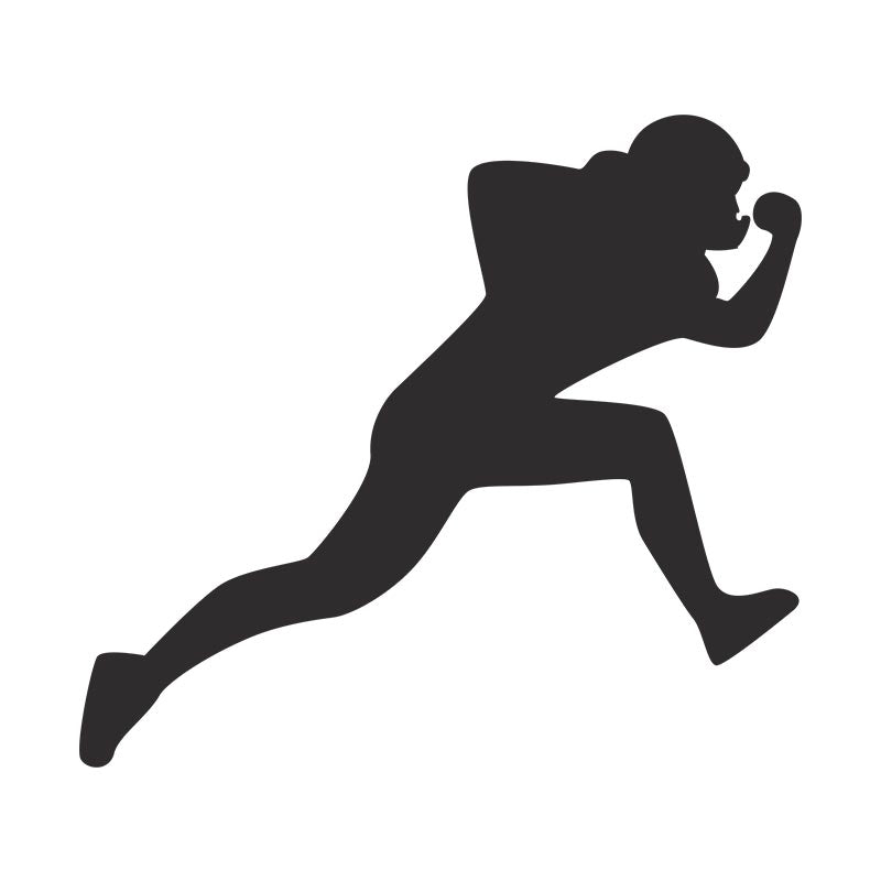 Leaping Rugby Player Silhouette Art