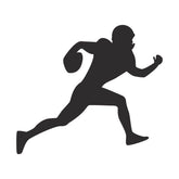 Sprinting Football Player Silhouette Art
