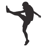 Football Playing Kicking Off Silhouette Art