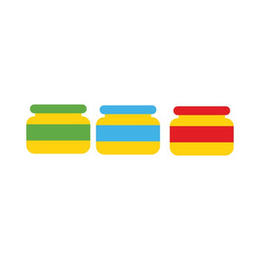 Multi Colored Paint Jars Vector Art