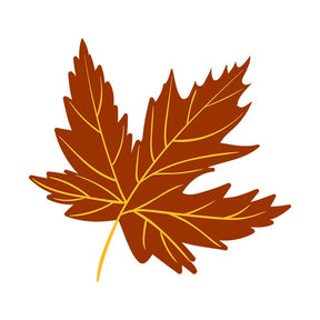 Autumn Brown Maple Leaf Vector Art