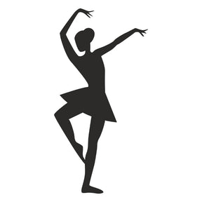 Ballet Passe Right Foot Silhouette Art