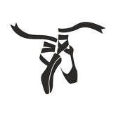 Black Ballet Slippers Silhouette Art