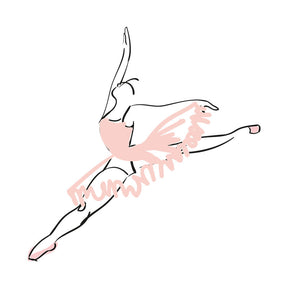 Grand Jete Ballet Technique Vector Art
