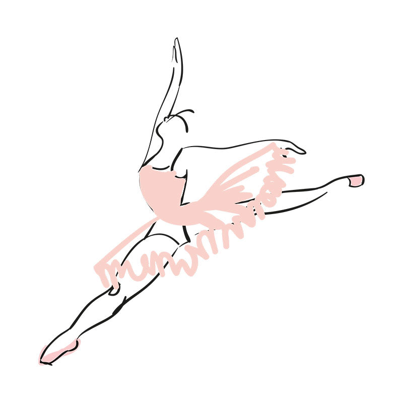 Grand Jete Ballet Technique Vector Art