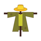 Quirky Standing Scarecrow Vector Art