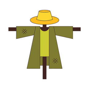 Quirky Standing Scarecrow Vector Art