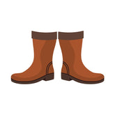 Elegant Brown Boots Vector Art