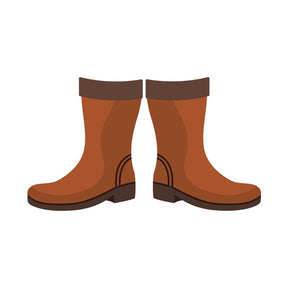 Elegant Brown Boots Vector Art