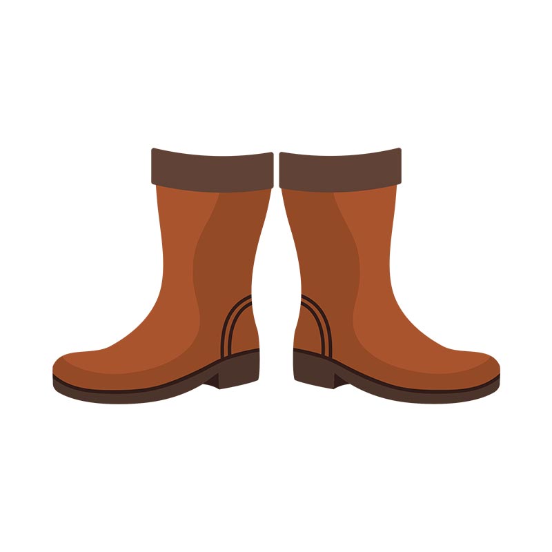 Elegant Brown Boots Vector Art